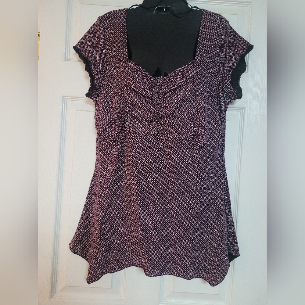 Studio 1940 Black and Pink Metallic Dress